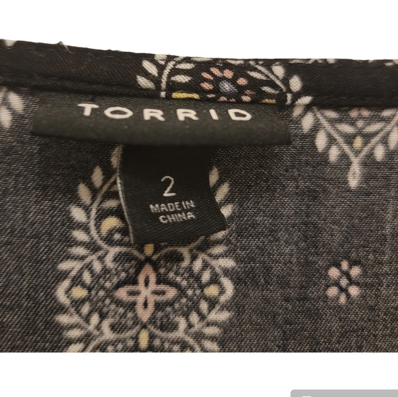 Torrid Dress, Mini Challis Trapeze Dress, Size 2 - Picture 2 of 5